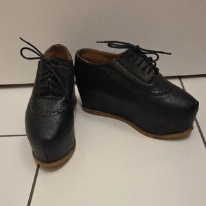 Herstyle Black Platform Shoes
